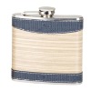 Skin-wrapped hip flask