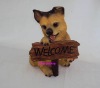 polyresin dog, resin dog, dog animal, dog sculpture