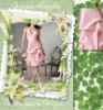 Simple flower bridesmaid dresses WD397