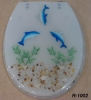 Polyresin toilet seat- dophin design