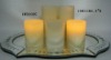 LED candle with mirror plate