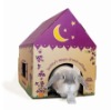 cardboard cottage,cardboard playhouse,pet cardboard cottage