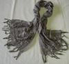 100%cotton beaded woven scarf