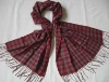 100%viscose check woven scarf