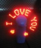 Flashing LED message fans