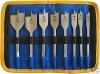 8pc flat wood working drill bit