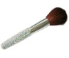 rhinestone retractable cosmetic brush