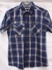 Men's Fashion Print Check Shirt