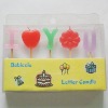 Birthday letter candle