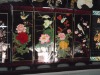 handmade wooden folding screen ( wood painting , folk artwork , woodcut )