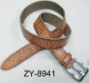 embossed fashion leather belt