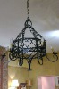 Wrought/Cast Iron Chandelier, Wrought iron light, wrought iron lamp, wrought iron lantern