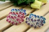 manufacture fashional full diamonds flower alloy hair comb for girls