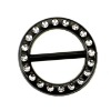 Fashion garment accessory black plastic buckle