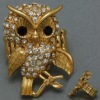 hot hip hop antique brass stretch owl ring