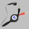 powerful stereo retractable earphone