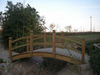 beautiful garden wooden bridge