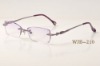 crystal rimless glasses with 1.67 tinted optical lens