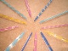 colourful acrylic knitting needles