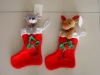 plush christmas socks with stuffed toy for celebrating Christmas