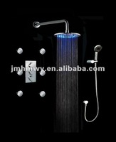 concealed led rainfall shower set bath shower set