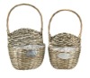 hanging willow flower pot with handle