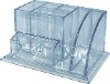 2012 Hot Sale Plastic Desk Organizer Transparent Pen Holder(QBF-T291)