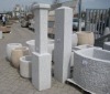 antique square column natural granite gate pillars