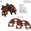 Leather wine rack