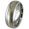 titanium rings gold inlay