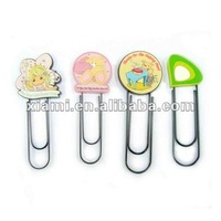 cute shaped paper clip pvc & metal bookmark soft pvc pvc clips