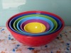 6pcs melamine mixing bowl set solid color