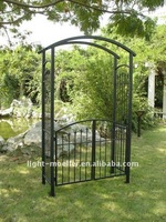 wrought iron garden arch with gate LMGRG-51000