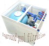 Inground pipeless swimming pool filtration system