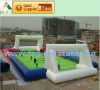 Outdoor adult blue soap inflatable soccer field