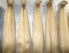 Wholesale price blonde color remy indian hair bulk