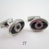 Crystal diamond cufflinks