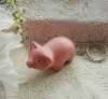 pu stress ball pig keychain