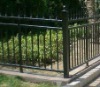 black steel garden fence, garden fencing