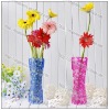 2012 unbreakable plastic foldable flower vase soft vase