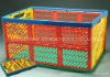 Foldable plastic basket