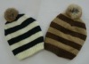 knitted striped hat