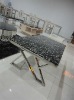 modern stainless steel dining table