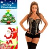 S/M/L/XL available sizes sexy Christmas design with mini dress leopard corset