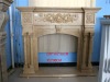 Yellow Travertine Fireplace