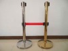 gold stainless steel post with two belt stanchion post(JCB-G07-G)