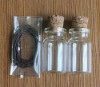 Wholesale mini small clear cork Glass bottle vials