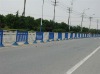 galvanized roadway guardrail