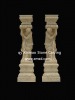 white marble stone column