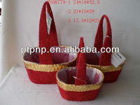 Christmas sisal basket